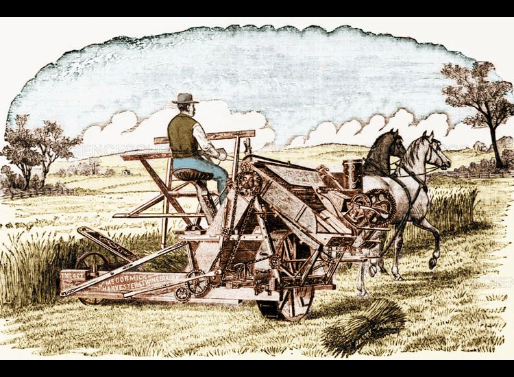 The Invention of the First Harvesting Machine, Starting from Efficiency Efforts During Harvesting